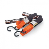 KTM Motorcycle Tie down Straps With Soft Loop & Clip 