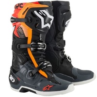 Alpinestars Tech 10 Boots - Black/Gray/Orange Fluro [Size: 10]