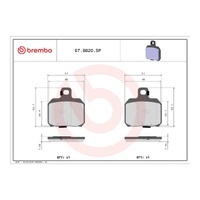 Brembo Prime Brake Pad Sinter Rear 07BB20SP