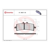 Brembo Upgrade Brake Pad Carbon Ceramic Front 07BB37RC