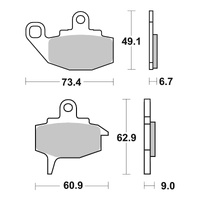 Brembo Prime Brake Pad Carbon Ceramic Front 07KA10TT