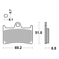 Brembo Xtra Brake Pad Sinter Front 07YA23SR