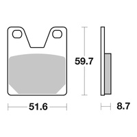 Brembo Prime Brake Pad Sinter Rear 07YA38SP