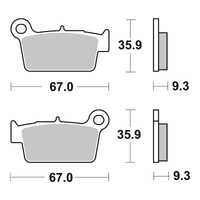 Brembo Prime Brake Pad Sinter Rear 07YA41SD