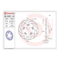 Brembo Prime Brake Disc Serie Oro Rear 68B40744