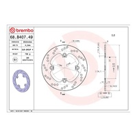 Brembo Prime Brake Disc Serie Oro Front 68B40749