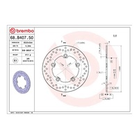 Brembo Prime Brake Disc Serie Oro Rear 68B40750