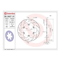 Brembo Prime Brake Disc Serie Oro Rear 68B40781