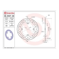 Brembo Prime Brake Disc Serie Oro Rear 68B40788