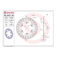 Brembo Prime Brake Disc Serie Oro Rear 68B40790