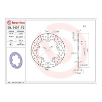 Brembo Prime Brake Disc Serie Oro Rear 68B407F2