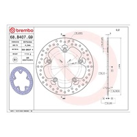 Brembo Prime Brake Disc Serie Oro Rear 68B407G9