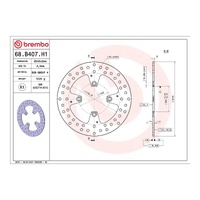 Brembo Prime Brake Disc Serie Oro Rear 68B407H1