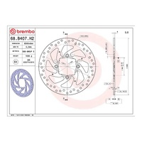 Brembo Prime Brake Disc Serie Oro Rear 68B407H2