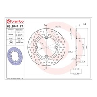 Brembo Prime Brake Disc Serie Oro Rear 68B407P7