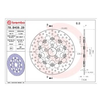 Brembo Prime Brake Disc Serie Oro Rear 78B40828