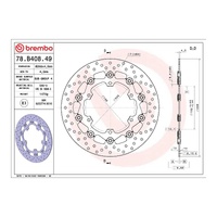 Brembo Prime Brake Disc Serie Oro Front 78B40849