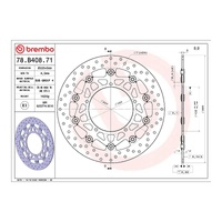 Brembo Prime Brake Disc Serie Oro Front 78B40871