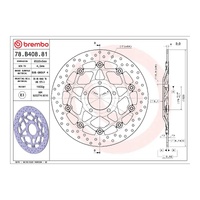 Brembo Prime Brake Disc Serie Oro Front 78B40881