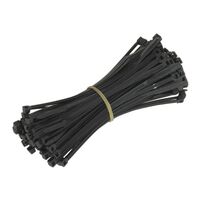WHITES CABLE TIES 100 X 2.5 mm (100/BAG) BLK