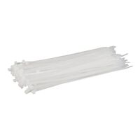 WHITES CABLE TIES 100 X 2.5 mm (100/BAG) WHITE