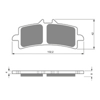 GOLDfren Brake Pads GF258 - GP5 Indent