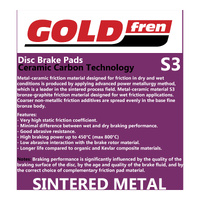 GOLDfren Brake Pads GF323 - S3