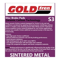 GOLDfren Brake Pads Sintered Sports GF386 - S3