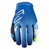 Five MXF4 Motocross Gloves Scrub Blue