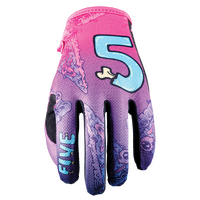 Five MXF4 Motocross Gloves Slice Purple