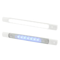 Hella Marine LED Strip Lamp Surface Mount With Switch White/Blue 12v