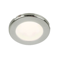 EuroLED75 Downlight Warm White Light with Stainless Steel Rim 12v
