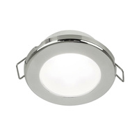 EuroLED75 Spring Clip Downlight White Light with Stainless Steel Rim 12v