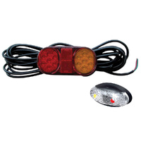 LED Trailer Light with Side Marker 8.3m Cable - LEFT