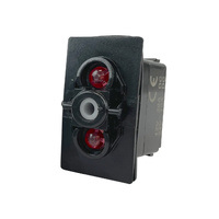 Rocker Switch without Cover Momentary On-Off-Mom On Red 2 LED