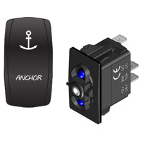 Rocker Switch with Cover Anchor Blue LED