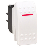 Carling C2 Rocker Switch On/Off White Single Pole 12V 1xLED