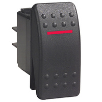Carling C2 Rocker Switch On/Off Black Double Pole 12V 1xLED
