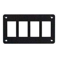 Aluminium Horizontal Mounting Panel 4 Gang