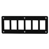 Aluminium Horizontal Mounting Panel 6 Gang