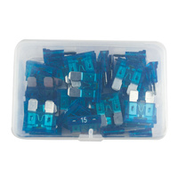 Blade Fuse LED Indicator Blue 15 Amp 30 Pack