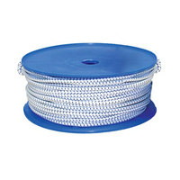 Shock Cord 4mm x 100m White/blue Fleck