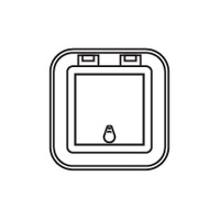 Bomar Deck Hatch 900 Series Low Profile Moulded White 241mm x 241mm