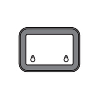 Bomar Low Profile Extruded Deck Hatch 365mm x 232mm Silver