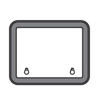 Bomar Low Profile Extruded Deck Hatch 519mm x 391mm Silver