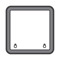 Bomar Low Profile Extruded Deck Hatch 513mm x 513mm Silver