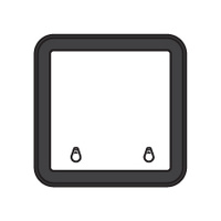 Bomar Deck Hatch High Profile 2000 Series 419mm x 419mm Black