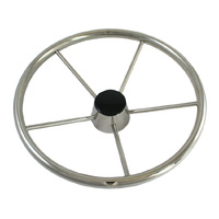 Steering Wheel Stainless Steel 5 Spoke 390mm