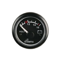 Wema Voltmeter Gauge Black 12v