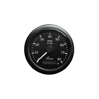 Wema Gasoline Tachometer Black 12/24v